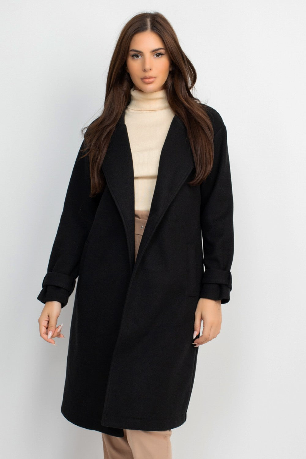 Collar Pocketed Coat