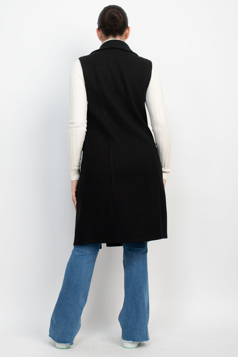 Double Breasted Pocketed Vest